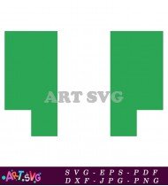 Green Pixelated Shape Design Simple Abstract Pattern SVG 8