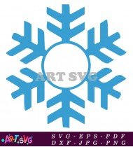 Blue Snowflake Ornament Christmas Decoration SVG