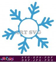 Christmas Snowflake Ornament Craft With White Center SVG