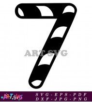 Black and White Striped Candy SVG 2