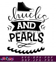 Chuck Taylor Shoes And Pearls SVG 4