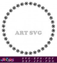 Simple Snowflake Border Design Vector Graphic SVG