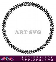 Minimalist Round Frame Circle Design Vector SVG