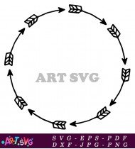 Arrows Circle Frame Vector Illustration Design SVG