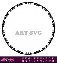 Simple Black Circle Frame Graphic Design SVG