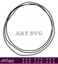 Hand Drawn Circle Design Printable Clipart SVG