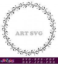 Abstract Round Circle Black Outline SVG