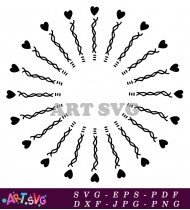 Abstract Heart Circle Design Clipart SVG