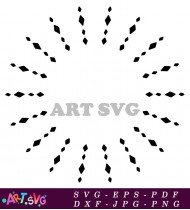 Black and White Diamond Pattern Frame SVG