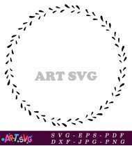 Abstract Circle Floral Pattern Frame For Design SVG