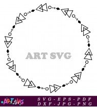 Geometric Shape Circle Frame For Design Template SVG