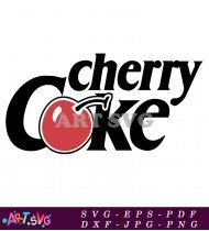 Cherry Coke Logo with Red Cherry Image SVG