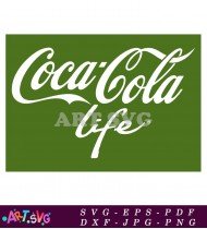 Coca-Cola Life Logo with Green Background SVG