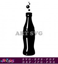 Coca-Cola Contour Bottle Logo in Black SVG