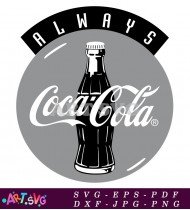 Always Coca-Cola Logo with Bottle and Script SVG 1