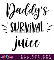 Dad's Coffee Survival Juice Funny Mug SVG