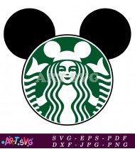 Starbucks Coffee Mickey Mouse Ears Mug SVG 2