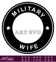 Military Wife Coffee Mug Design Vector SVG