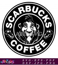 Simba Coffee Cup Design SVG