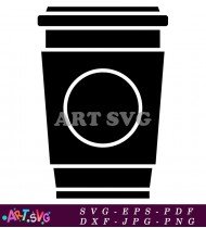 Coffee Cup Silhouette Vector Graphic Design SVG