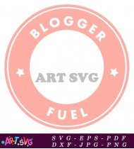 Peach Blogger Fuel Circle Stickers Custom Design SVG