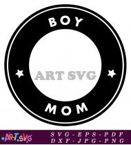 Black Boy Mom Circle Stickers Custom Design SVG