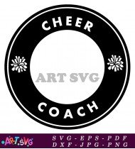 Cheer Coach Circle Sticker Design SVG 1