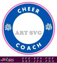 Cheer Coach Circle Sticker Design SVG 2