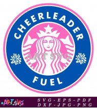 Cheerleader Fuel Circle Sticker Design SVG 3