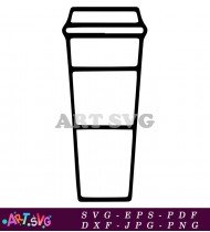 Coffee Cup To Go Simple Black Design SVG