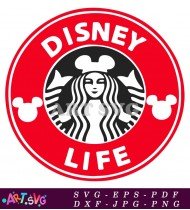 Disney Life Starbucks Logo Printable Circle SVG 2