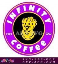 Infinity Coffee Thanos Glove Design SVG