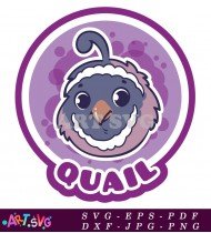 Cute Cartoon Quail Animal Baby Bird Clipart SVG