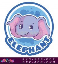 Cute Cartoon Elephant Animal Illustration Cliparts SVG