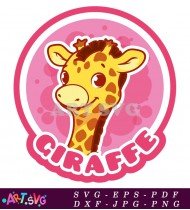 Cartoon Giraffe Animal Vector Illustration Clipart SVG