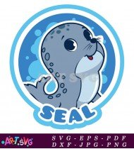 Cartoon Seal Animal Vector Illustration Clipart SVG