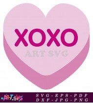 Cute XOXO Valentines Day Heart Candy Love SVG