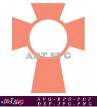 Free Printable Orange Cross Design SVG