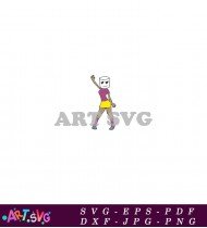 Marshmello Character Design With Pink Skirt And Legs SVG