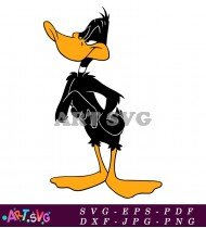 Daffy Duck Cartoon Character Looking Away Vector SVG