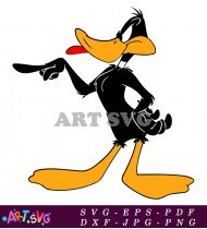 Daffy Duck Cartoon Character Vector Illustration SVG