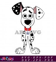 Cute Cartoon Black And White Dalmatian Puppy SVG 2