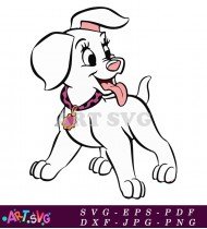 Cute Cartoon Dalmatian Puppy Illustration SVG