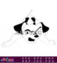 Cartoon Dalmatian Dog Aggressive SVG