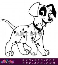 Spot The Dalmatian Puppy Clipart Cartoon SVG