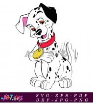 Cartoon Cute Dalmatian Puppy SVG