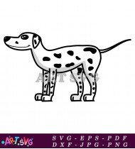 Cute Cartoon Dalmatian Puppy SVG