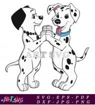 Two Adorable Dalmatian Puppies SVG