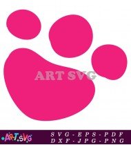 Pink Paw Print SVG