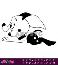 Black And White Dalmatian SVG 2